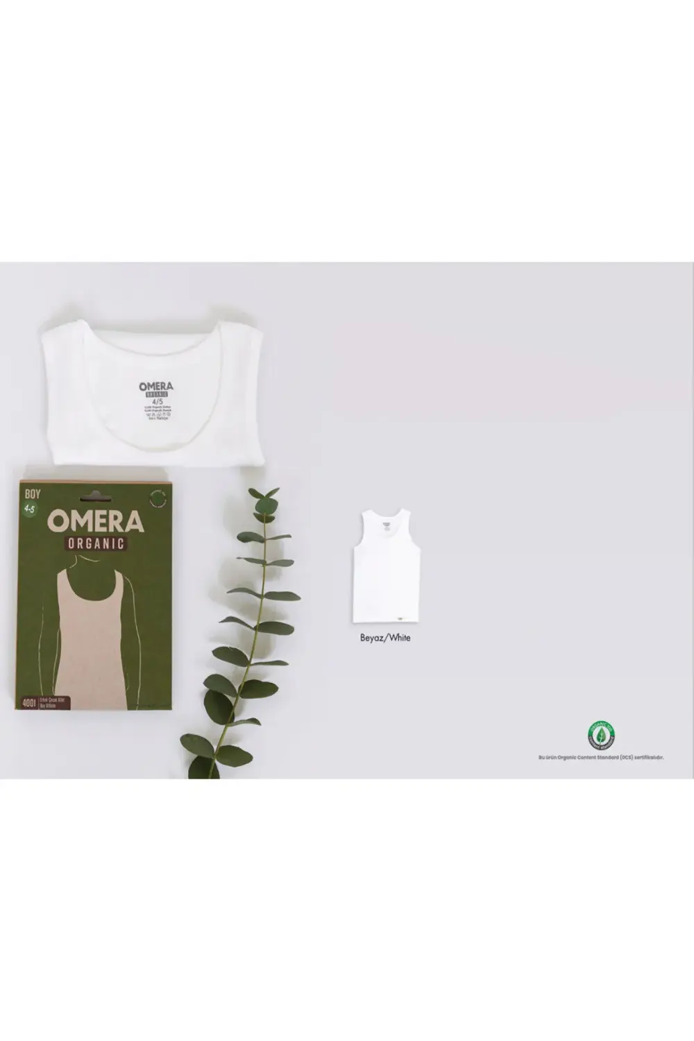 %100 ORGANİK PAMUK ERKEK ÇOCUK ATLET 3'LÜ PAKET