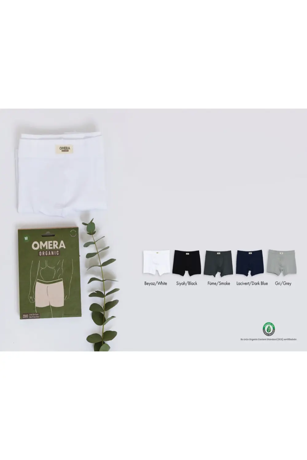 %100 ORGANİK PAMUK&LİKRA TEK DÜĞME İLİKLİ BOXER 3'LÜ PAKET