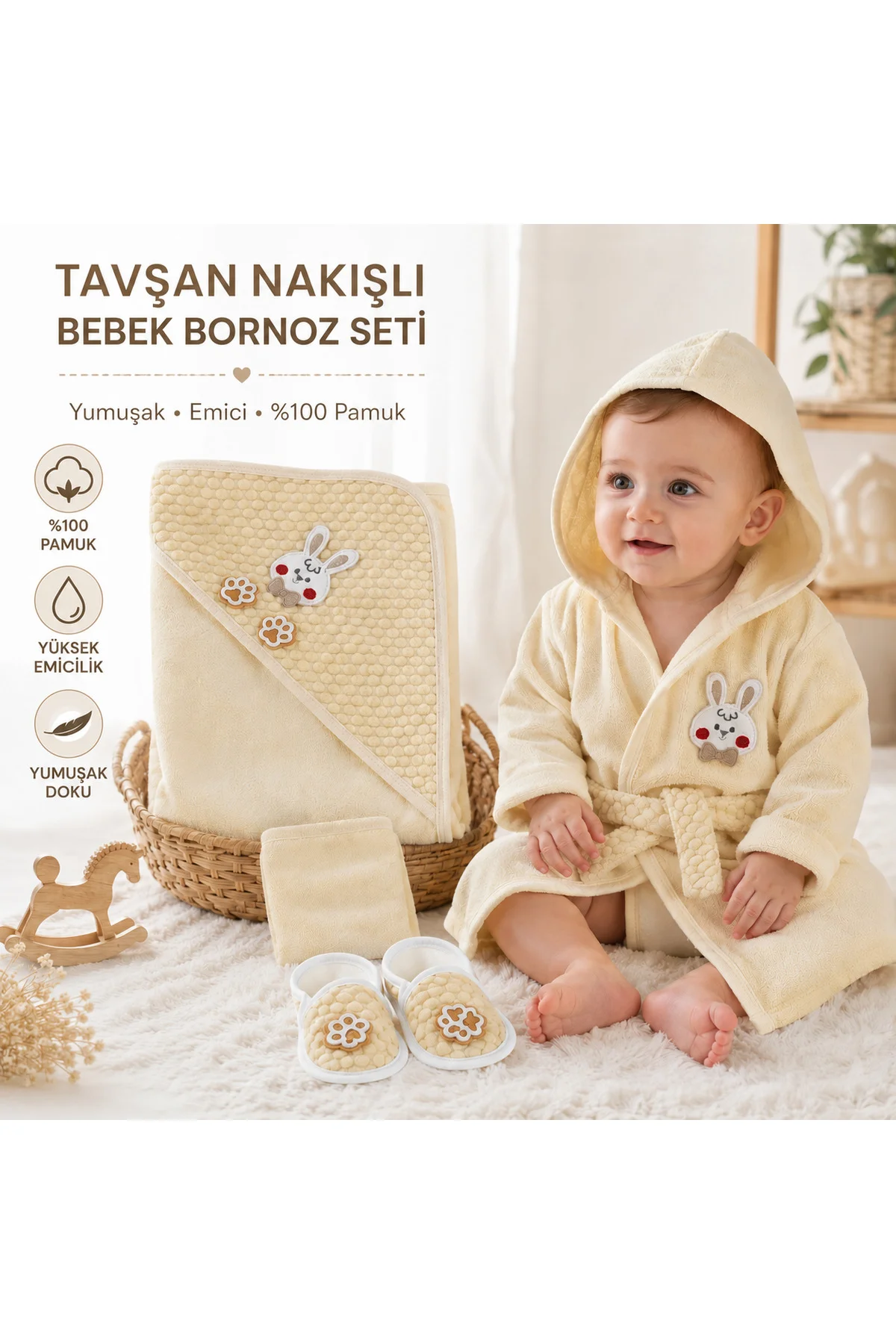 %100 Organik/ Yenidoğan Bornoz Tavşan /yenidoğan Bebek Hediyesi / 0-2 Yaş %100 Organik/ Yenidoğan Bornoz Tavşan /yenidoğan Bebek Hediyesi / 0-2 Yaş