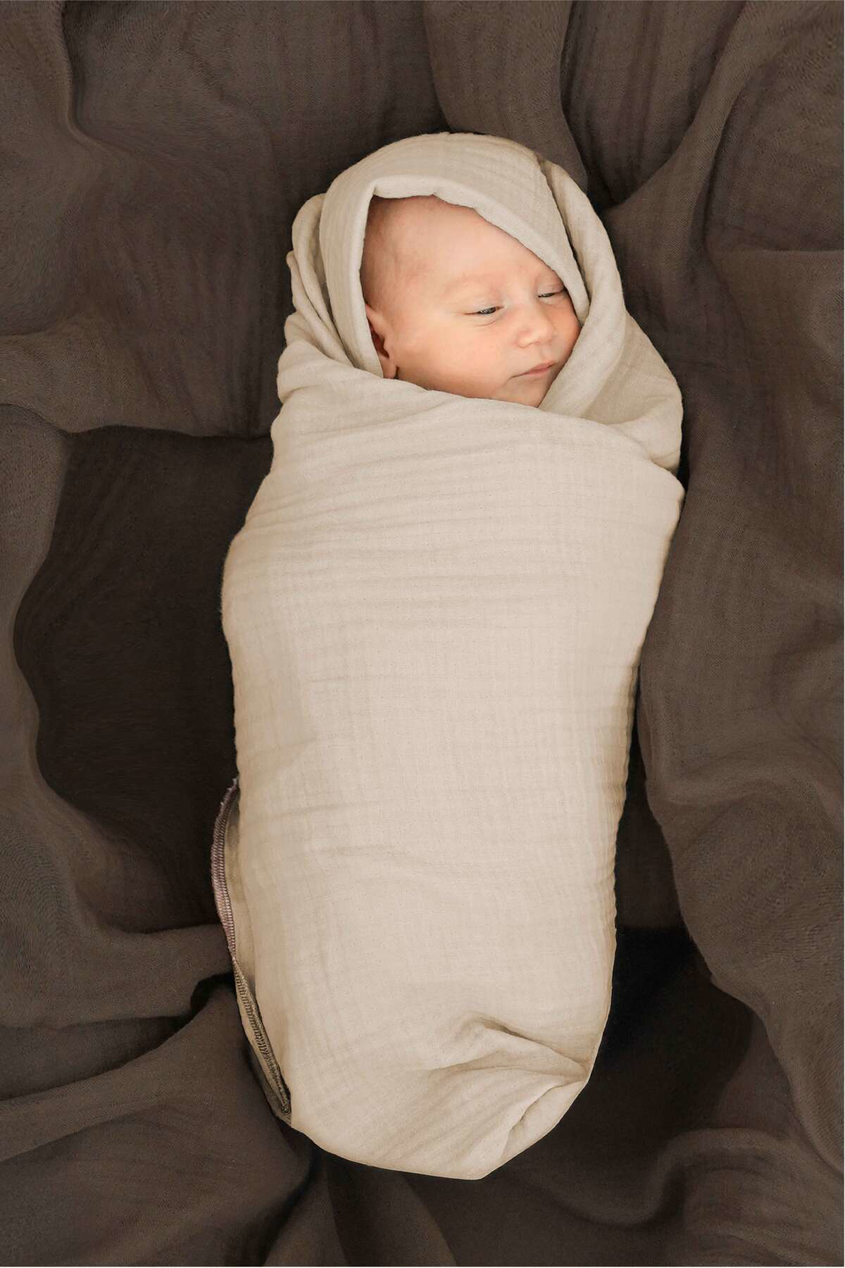 Mordesign %100 Pamuk 4 Katli Müslin Bebek Battaniyesi, 100X120 Cm Müslin Ör