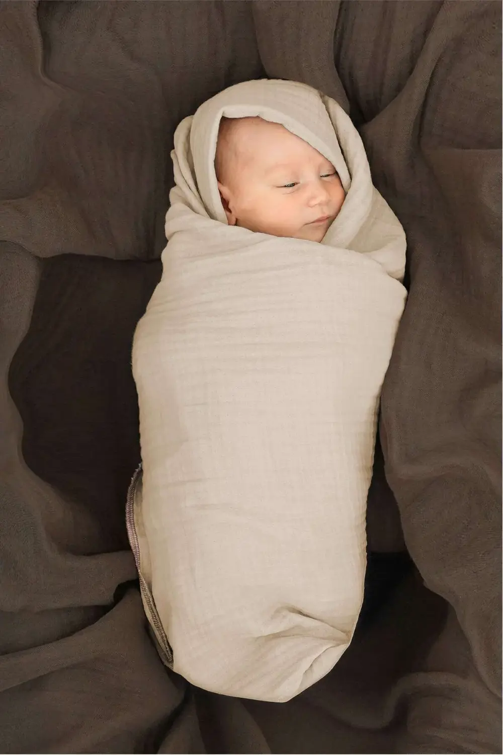 %100 Pamuk 4 Katlı Müslin Bebek Battaniyesi, 100x120 cm Müslin Ör