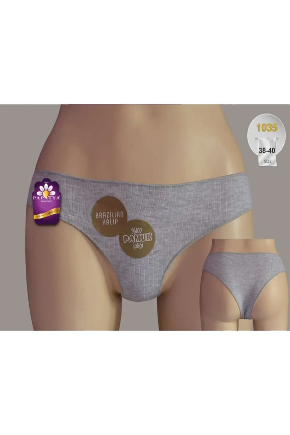%100 PAMUK BREZİLİAN KALIP SLİP KÜLOT (6 ADET)
