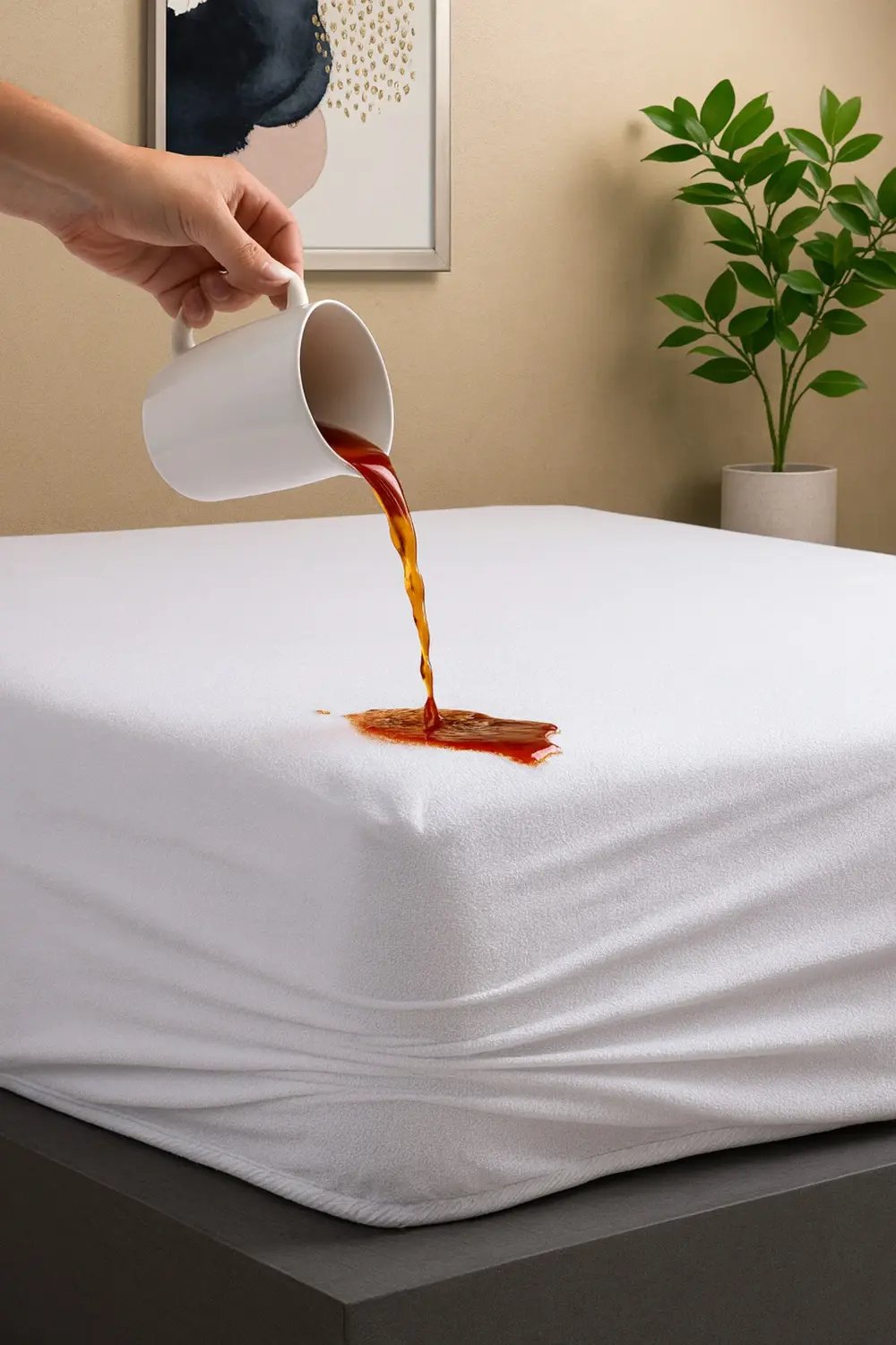 %100 Pamuk Fitted Su Sıvı Geçirmez Yatak Koruyucu Bebek-Tek-Çift