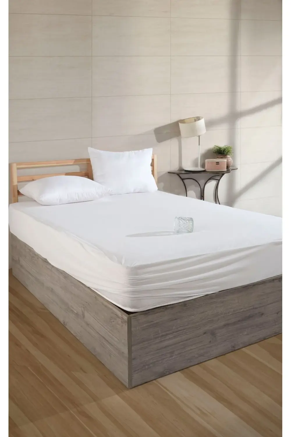 %100 Pamuk Fitted Su Sıvı Geçirmez Yatak Koruyucu Bebek-Tek-Çift