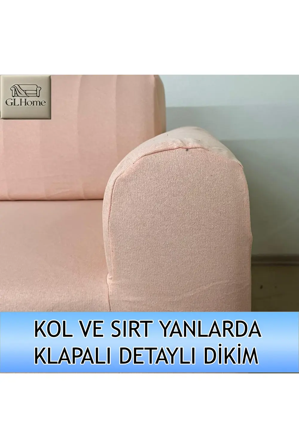 %100 PAMUK FRANSIZ KUMAŞ 3 LÜ KOMPLE GİYDİRME KANEPE & ÇEKYAT, BO