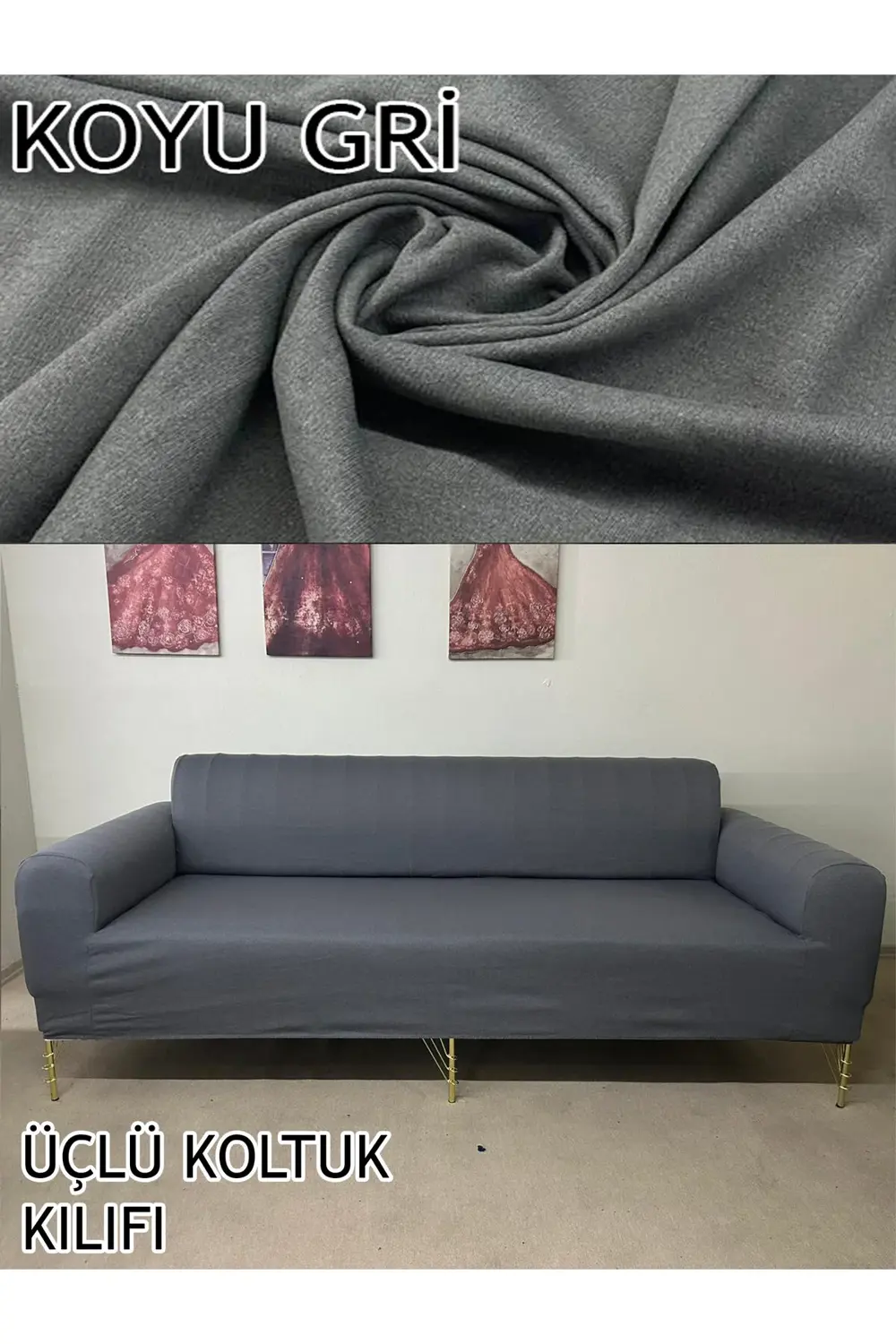 %100 PAMUK FRANSIZ KUMAŞ 3+3+1+1 KOMPLE GİYDİRME KANEPE&ÇEKYAT, B