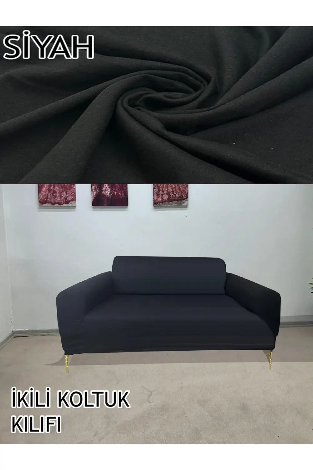 %100 PAMUK FRANSIZ KUMAŞ ÇİFT KİŞİLİK KOMPLE GİYDİRME 2'Lİ KANEPE