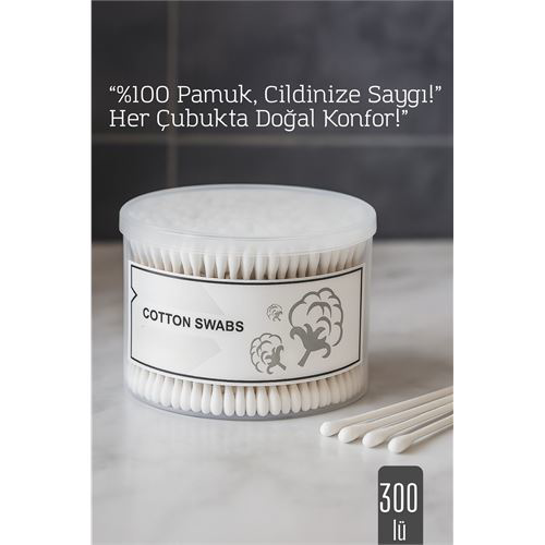 %100 Pamuk Kulak Çubuğu – 300’lü Paket %100 Pamuk Kulak Çubuğu – 300’lü Paket