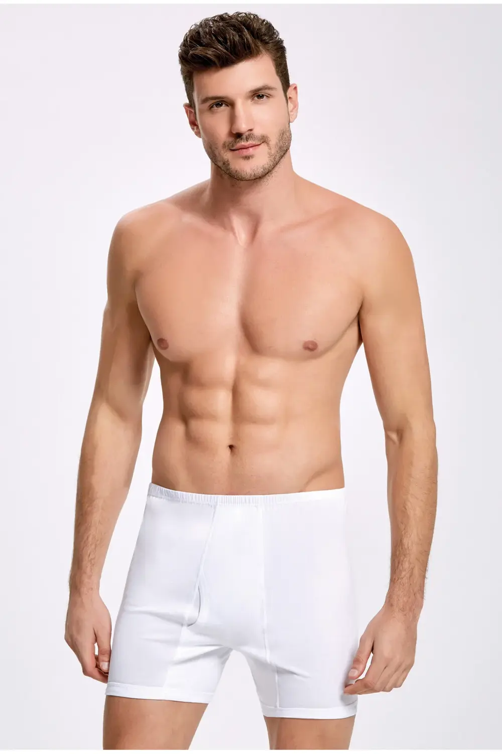 %100 PAMUK PAÇALI LÜX ERKEK BOXER 1014 (3 ADET)