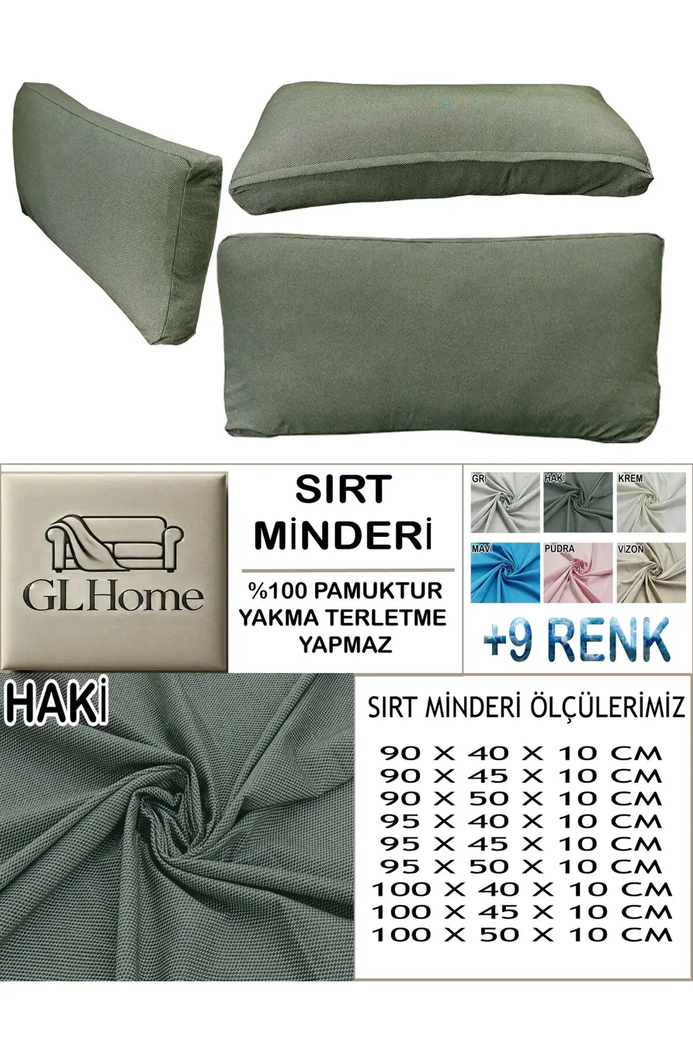 %100 PAMUK PETEK 2 ADET SIRT MİNDERİ KILIFI