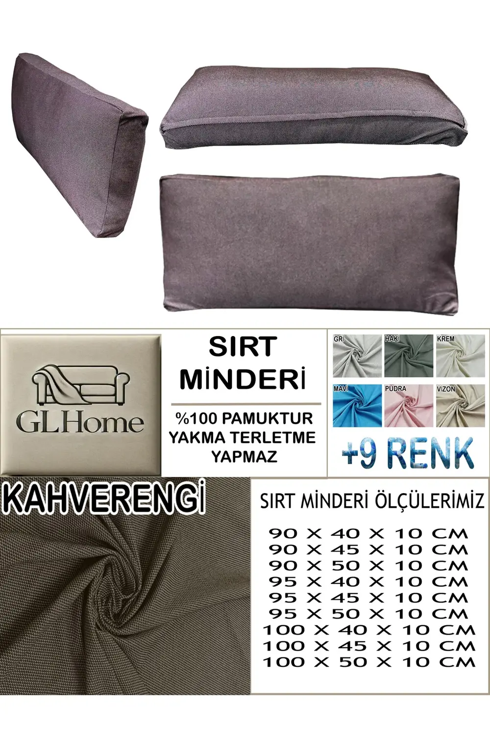 %100 PAMUK PETEK 2 ADET SIRT MİNDERİ KILIFI