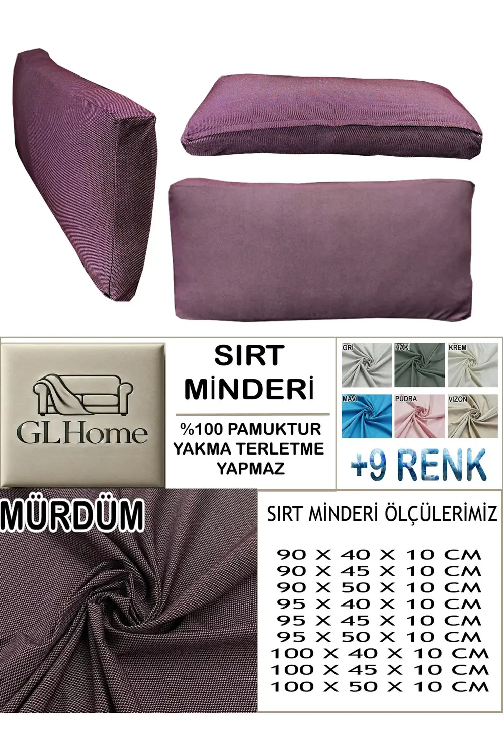 %100 PAMUK PETEK 4 ADET SIRT MİNDERİ KILIFI