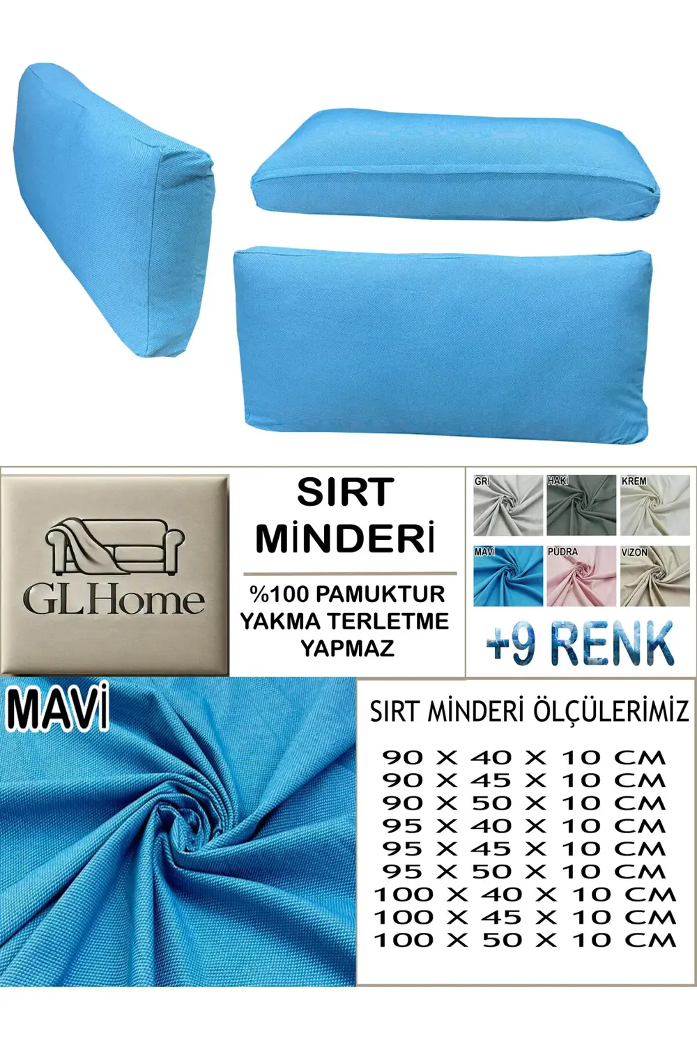 %100 PAMUK PETEK 4 ADET SIRT MİNDERİ KILIFI