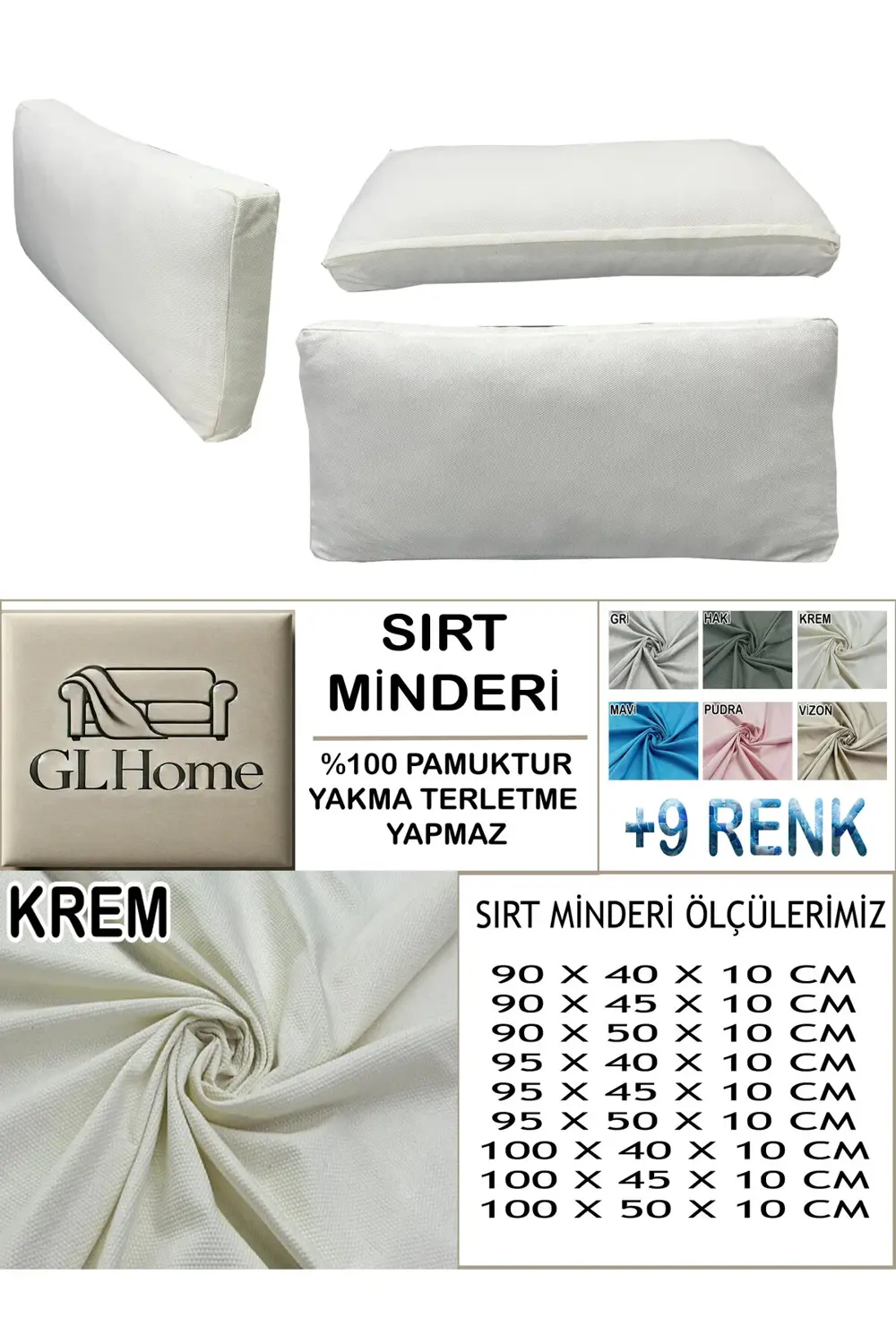 %100 PAMUK PETEK 4 ADET SIRT MİNDERİ KILIFI