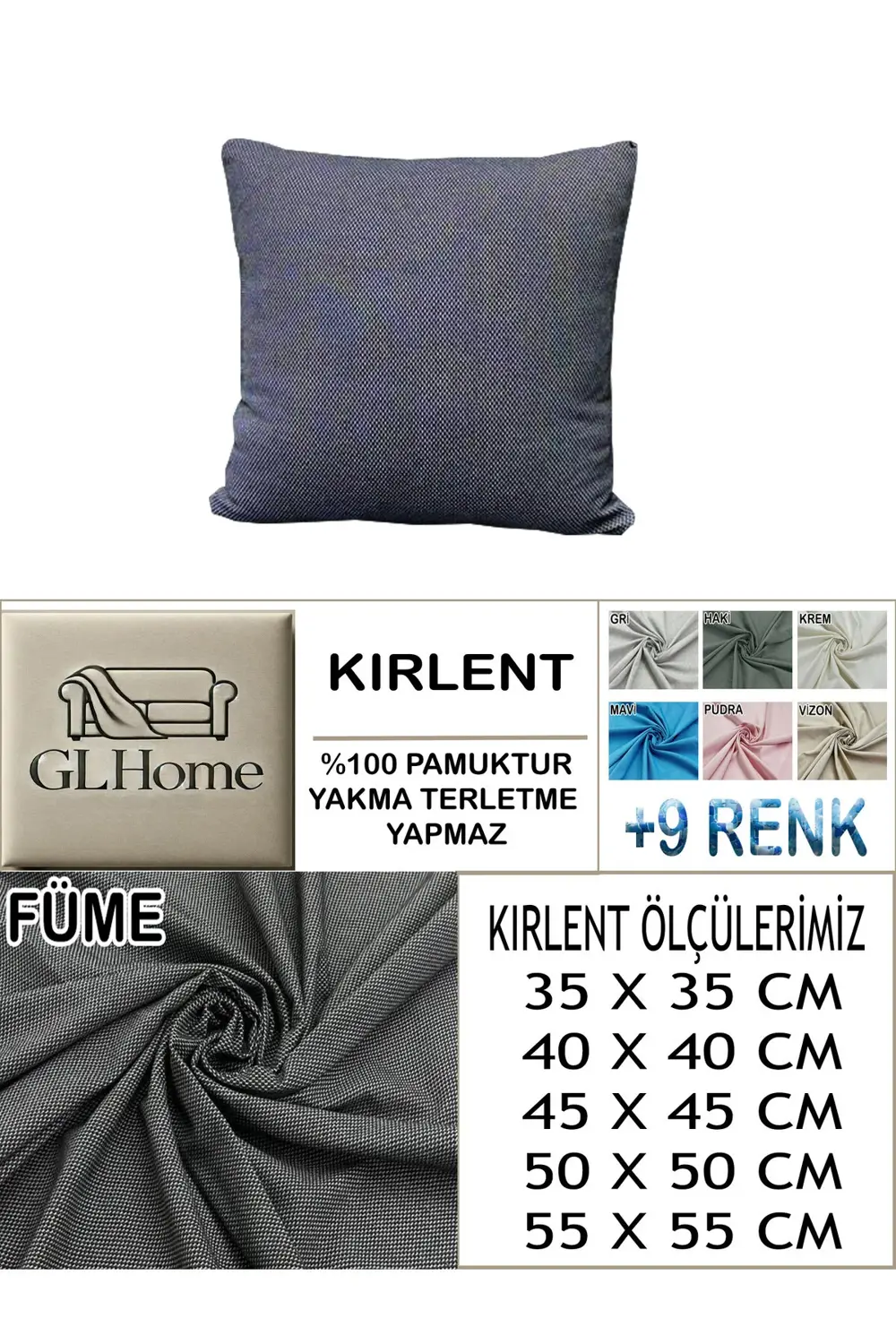 %100 PAMUK PETEK 4'LÜ KİRLENT KILIFI