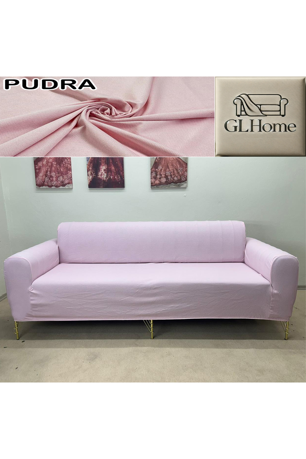 Home %100 Pamuk Petek Kumaş 3+2+1+1 Komple Giydirme Kanepe&Çekyat, Boh