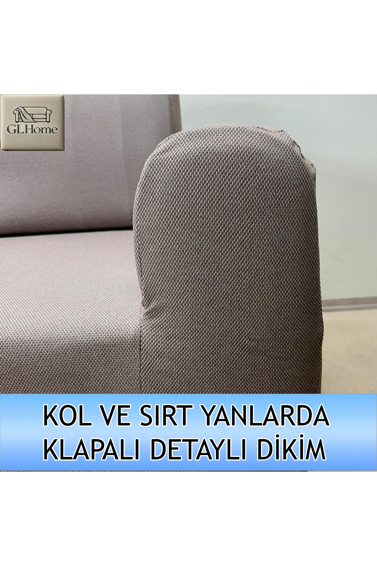 Home %100 Pamuk Petek Kumaş 3 Lü Komple Giydirme Kanepe & Çekyat, Bohe