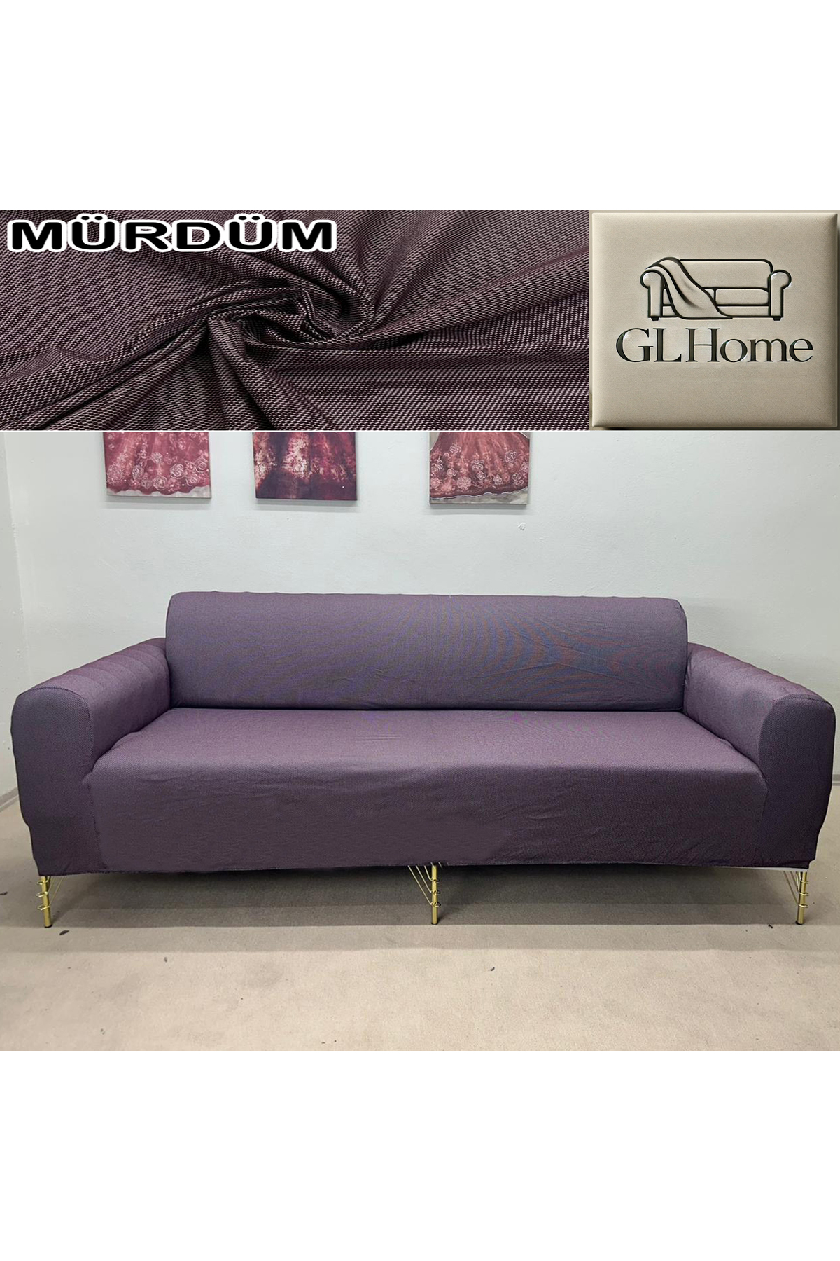 Home %100 Pamuk Petek Kumaş 3+3+1+1 Komple Giydirme Kanepe&Çekyat, Boh
