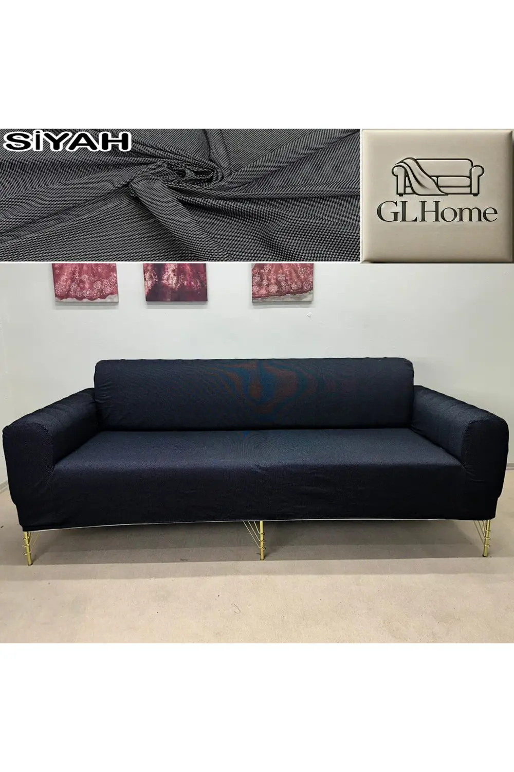 %100 PAMUK PETEK KUMAŞ 3 LÜ KOMPLE GİYDİRME KANEPE & ÇEKYAT, BOHE