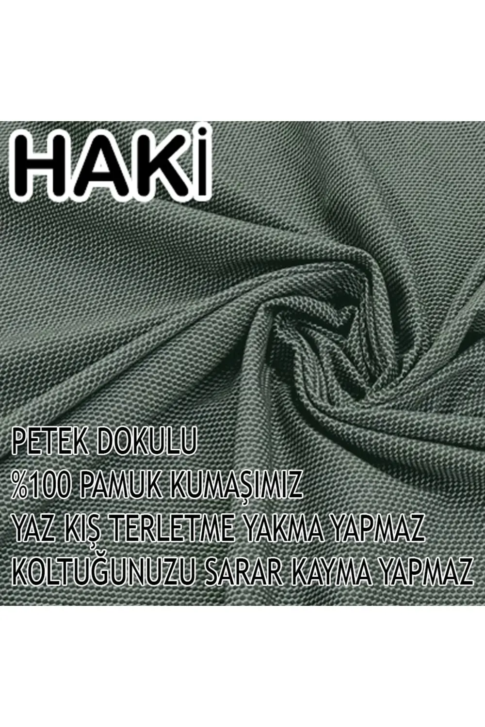 %100 PAMUK PETEK KUMAŞ 3 LÜ KOMPLE GİYDİRME KANEPE & ÇEKYAT, BOHE