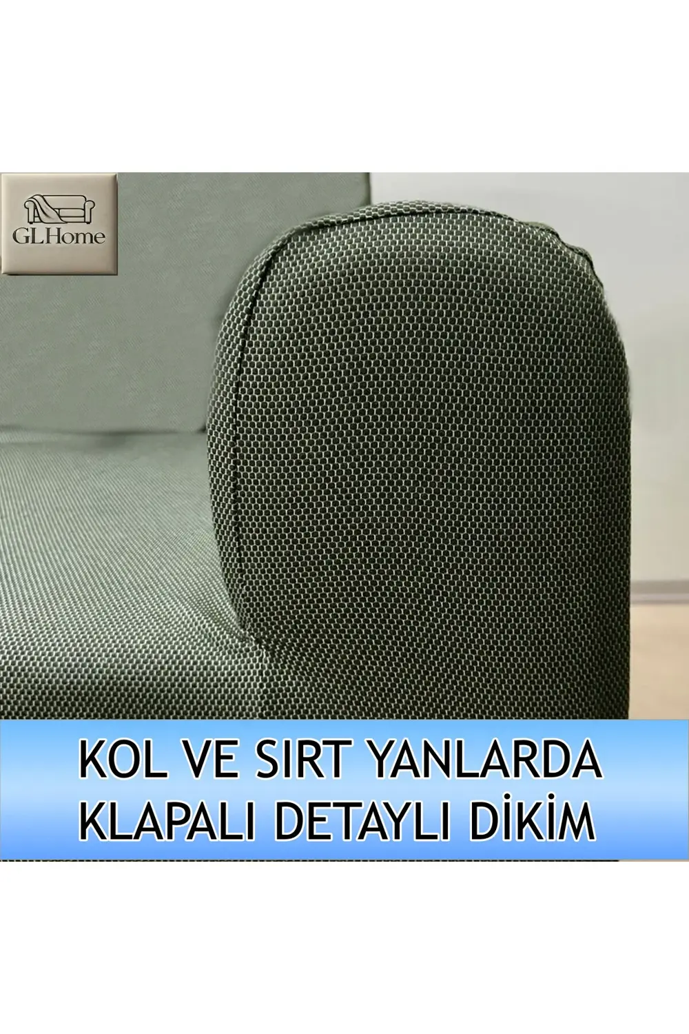 %100 PAMUK PETEK KUMAŞ 3 LÜ KOMPLE GİYDİRME KANEPE & ÇEKYAT, BOHE