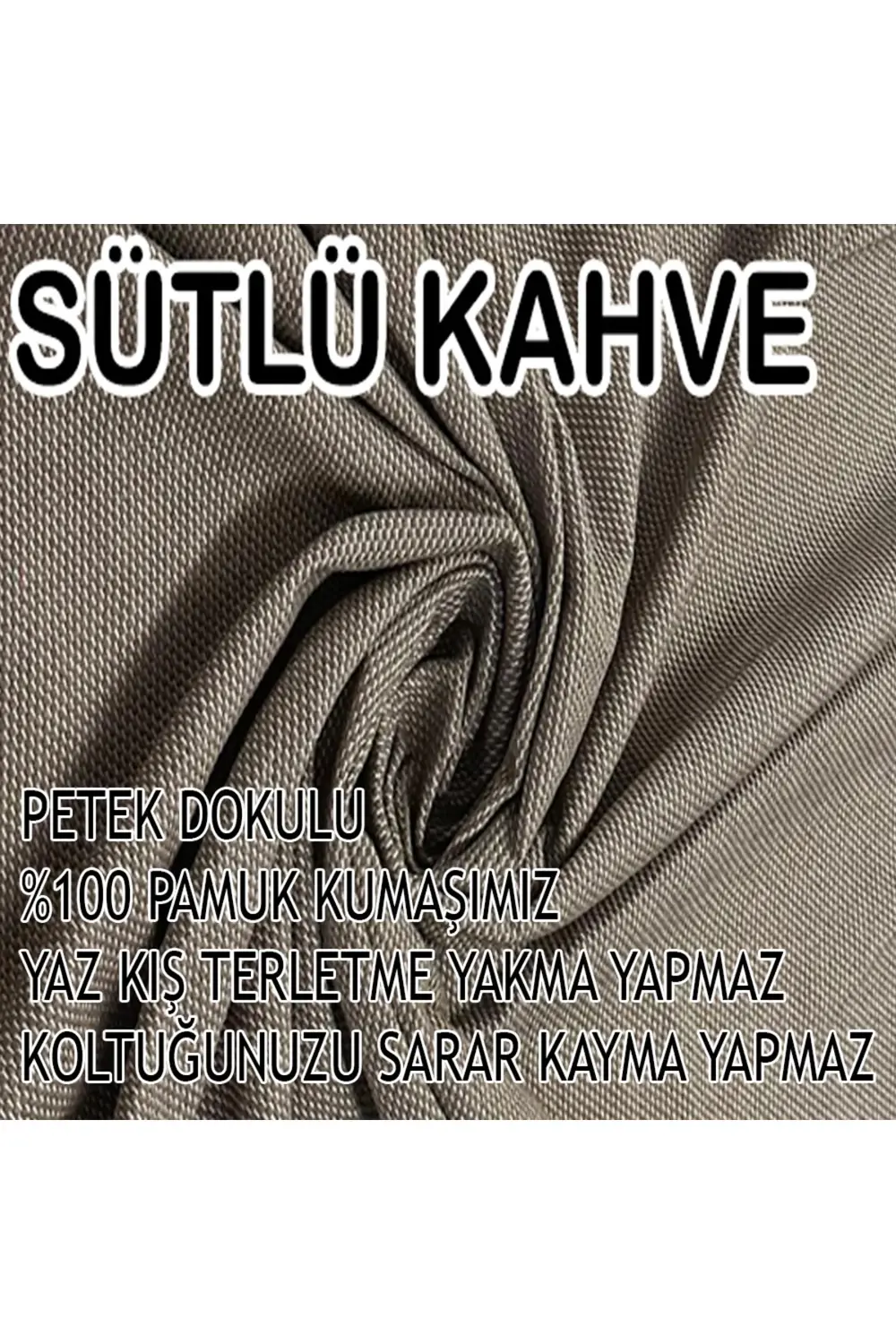 %100 PAMUK PETEK KUMAŞ 3 LÜ KOMPLE GİYDİRME KANEPE & ÇEKYAT, BOHE