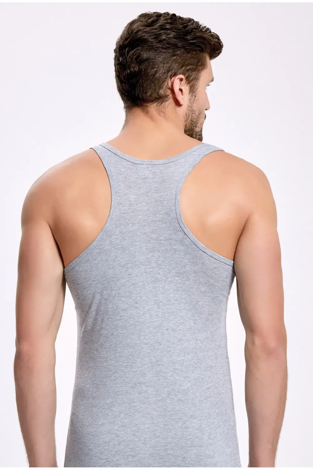 %100 PAMUK RİBANA ERKEK SPORCU ATLET 1010 (6 ADET)