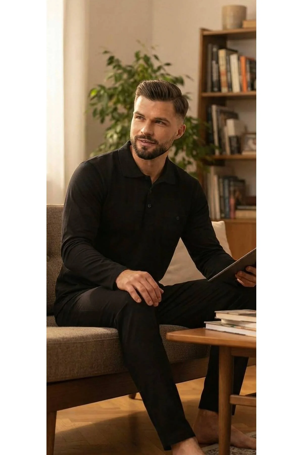 %100 Pamuk Selanik Örme Uzun Kol Erkek Pijama Takımı Kışlık %100 Pamuk Selanik Örme Uzun Kol Erkek Pijama Takımı Kışlık - Görsel 3