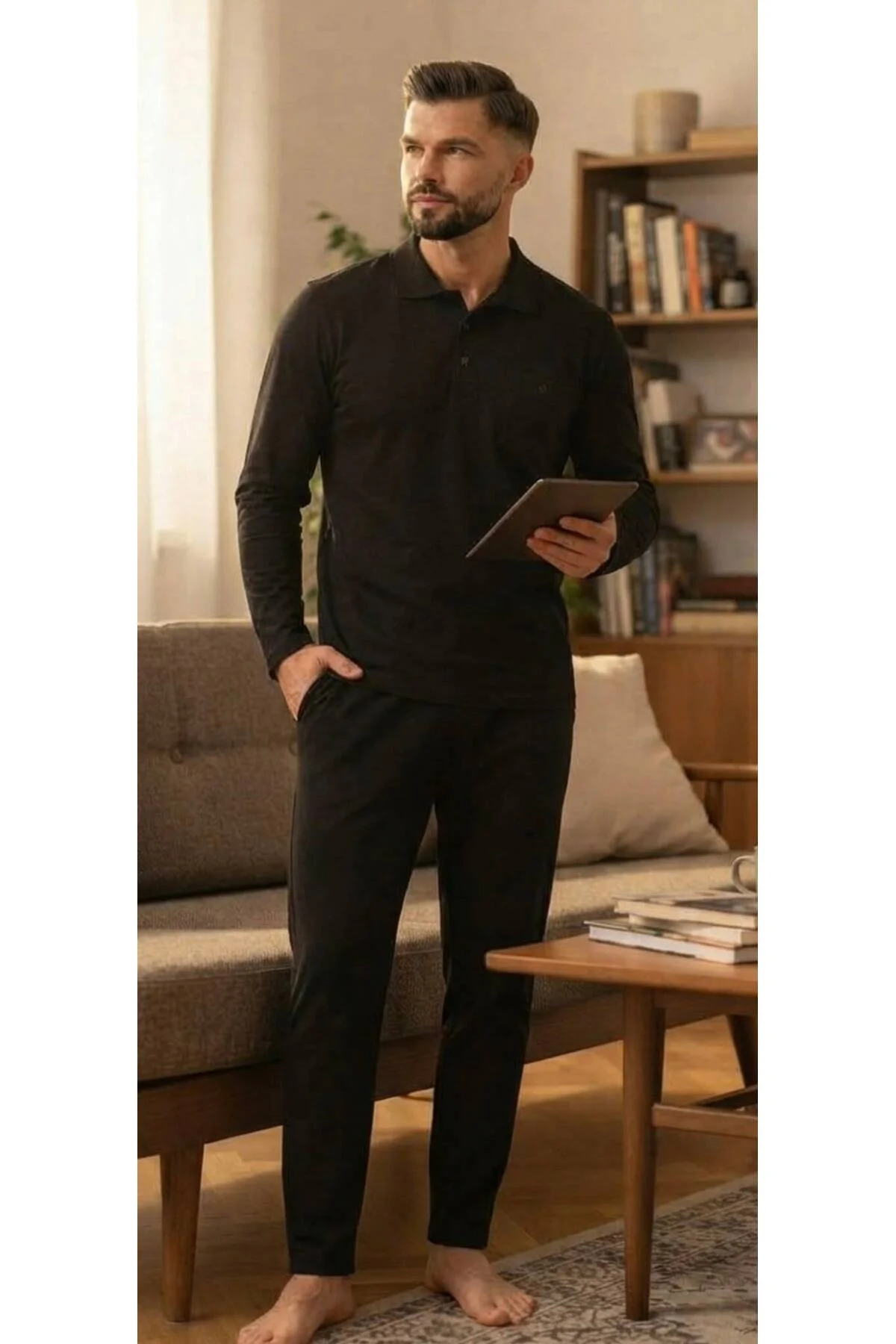 %100 Pamuk Selanik Örme Uzun Kol Erkek Pijama Takımı Kışlık %100 Pamuk Selanik Örme Uzun Kol Erkek Pijama Takımı Kışlık - Görsel 2