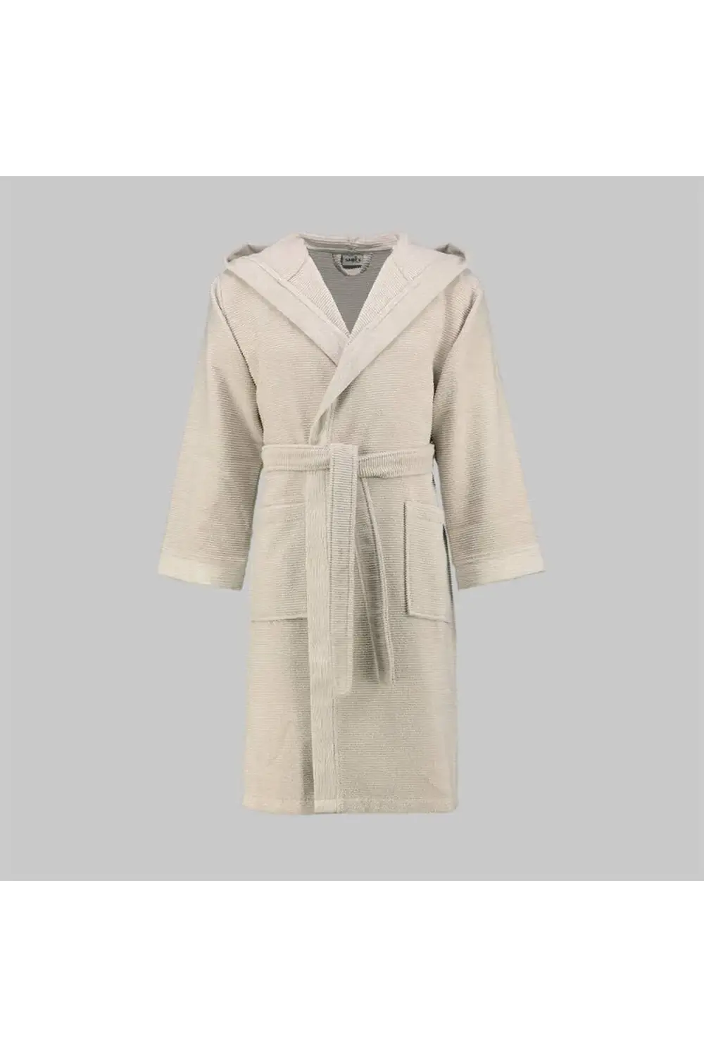 Sarev %100 Pamuk Street Bej Çift Kişilik Bornoz (Xl)