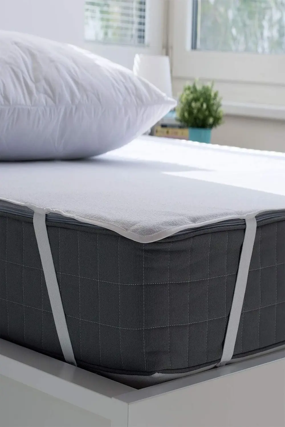 %100 Pamuk Su Sıvı Geçirmez Köşe Lastikli Alez Çarşaf Tek Çift Ki