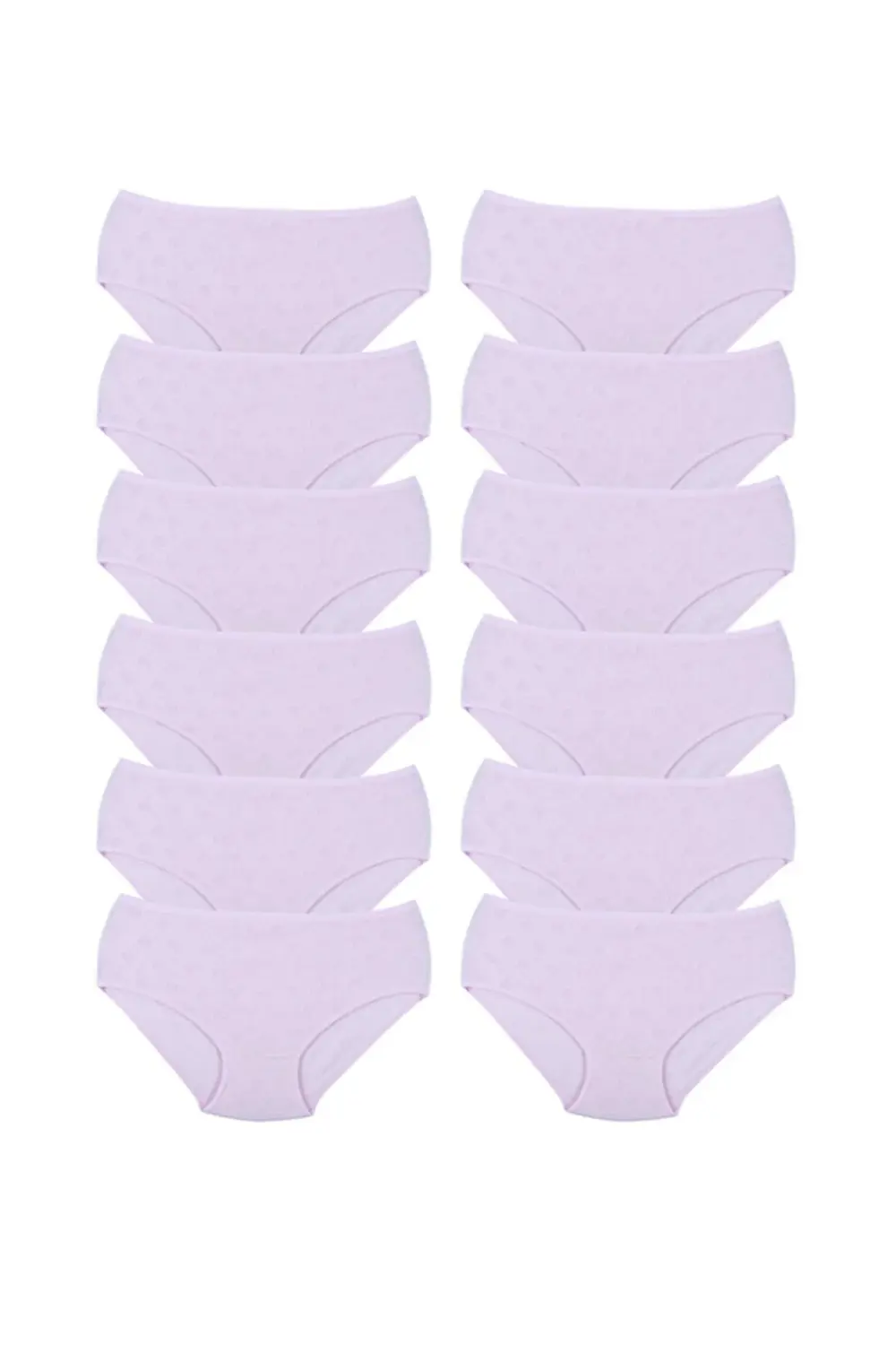 %100 PAMUK TRANSFERLİ RİBANA SLİP KÜLOT 103 EKO PAKET (12 ADET)