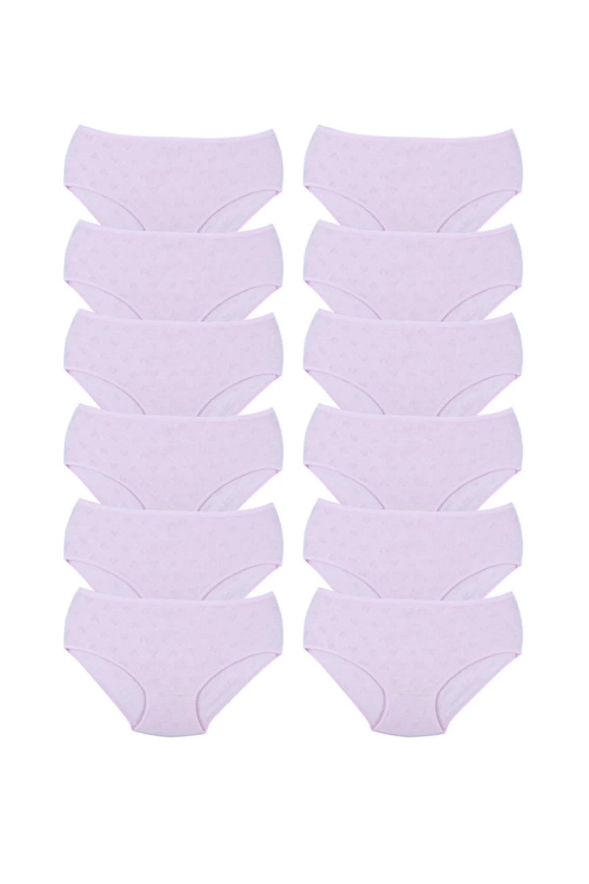 %100 PAMUK TRANSFERLİ RİBANA SLİP KÜLOT 103 EKO PAKET (12 ADET)