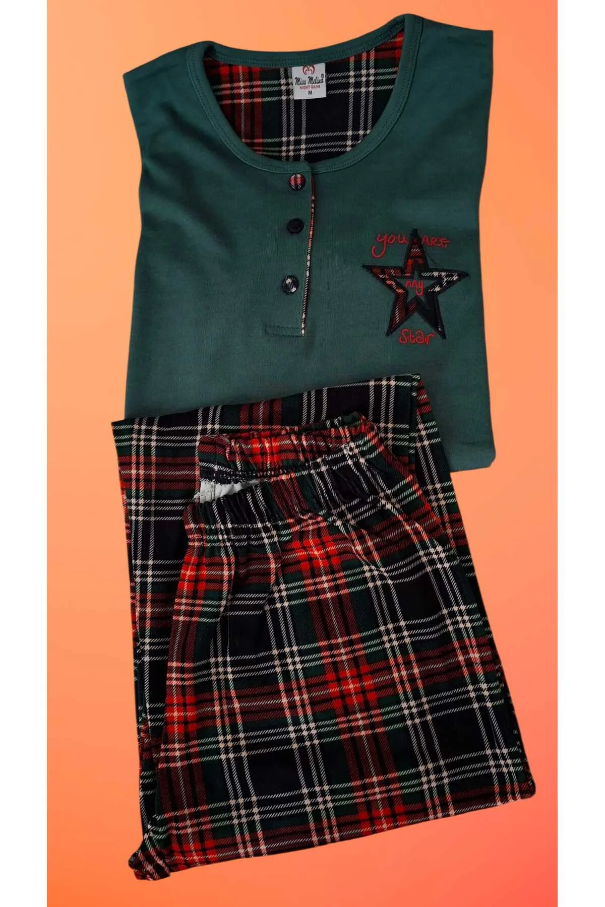 % 100 Pamuk Uzun Kol Kadın Pijama Takımı % 100 Pamuk Uzun Kol Kadın Pijama Takımı - Görsel 4