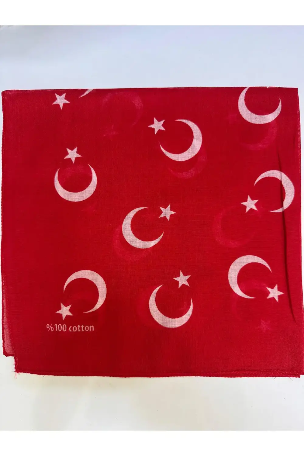 %100 pamuklu AYYILDIZ TÜRK BAYRAKLI lükS ekstra yumuşak bandana