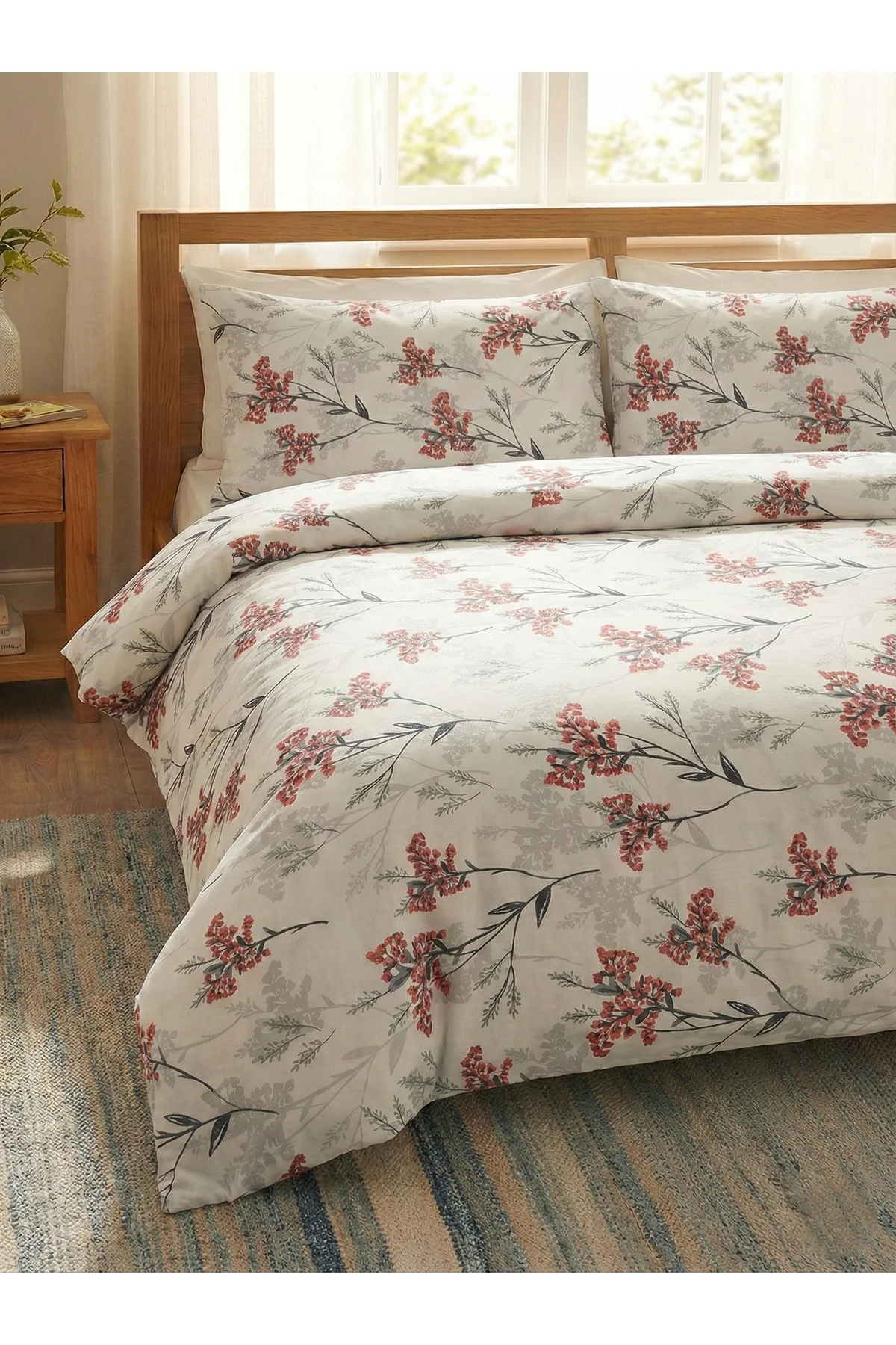 %100 Pamuklu Çift Kişilik Nevresim Takımı - 150x200 cm