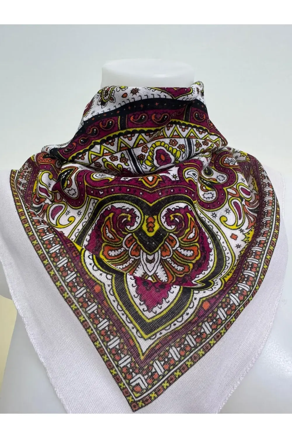 %100 pamuklu ekstra yumuşak etnik desenli unisex bandana