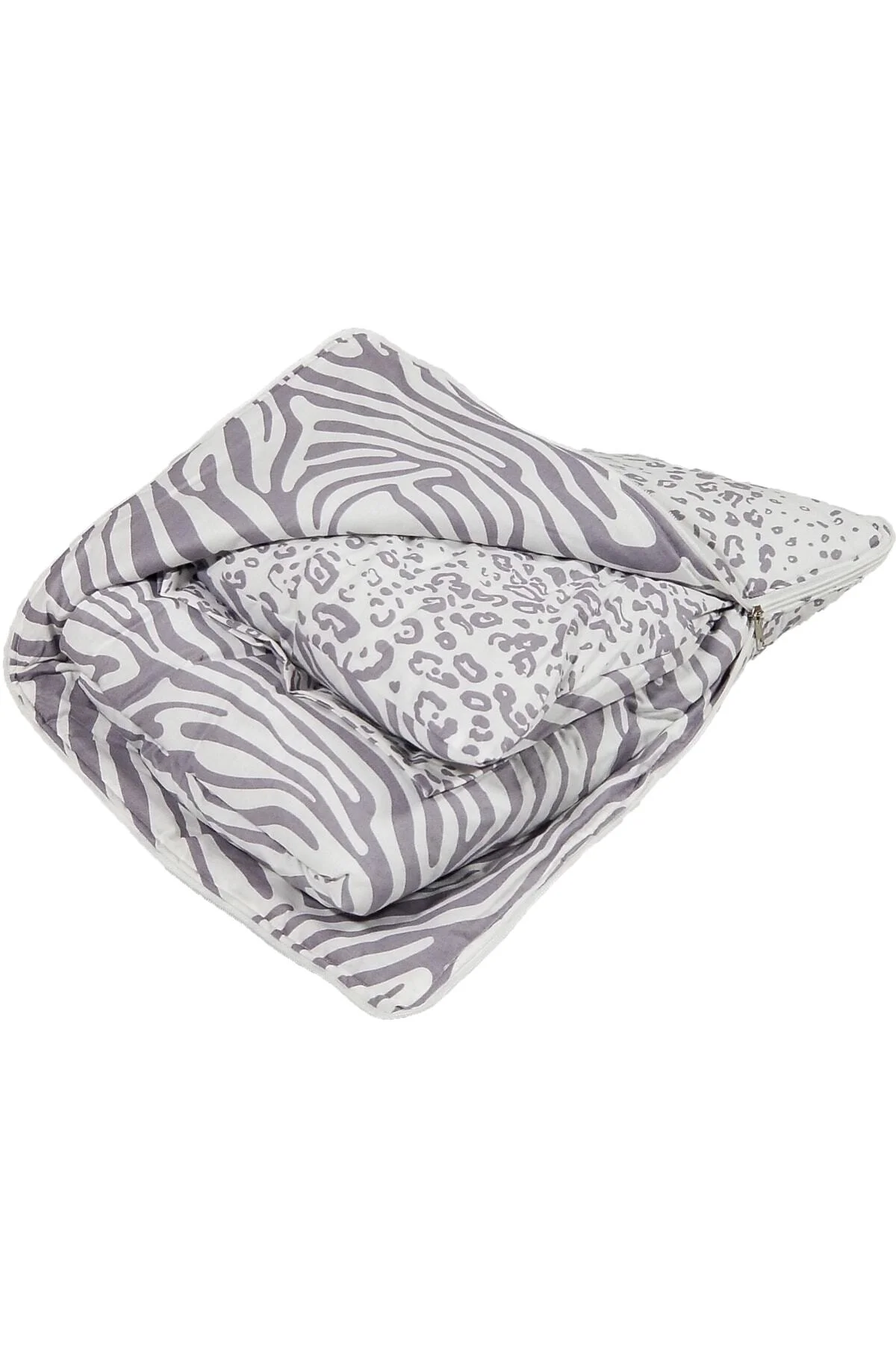 %100 Pamuklu Gri Zebra Kumaş Bebek Alt Açma Minderi Ve Beşik Içi 