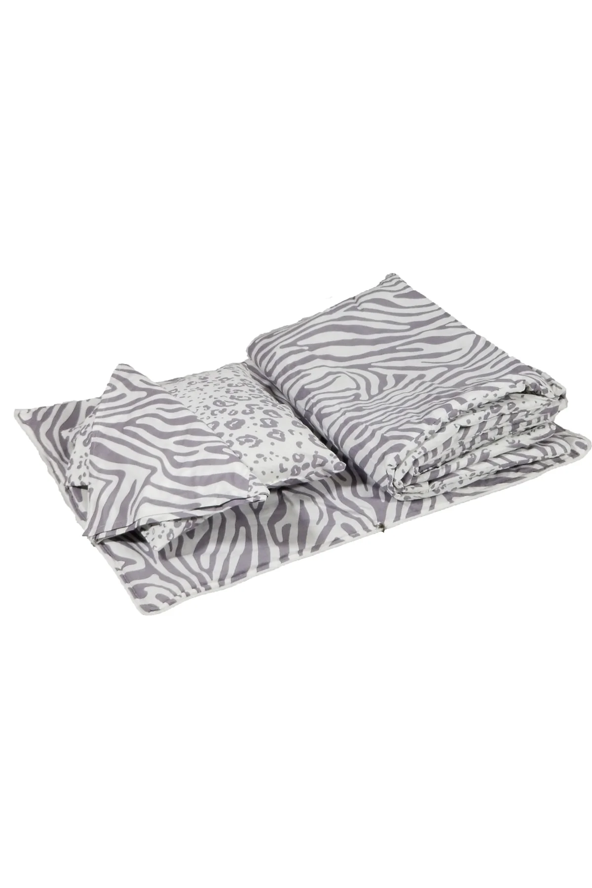 %100 Pamuklu Gri Zebra Kumaş Bebek Alt Açma Minderi Ve Beşik Içi 
