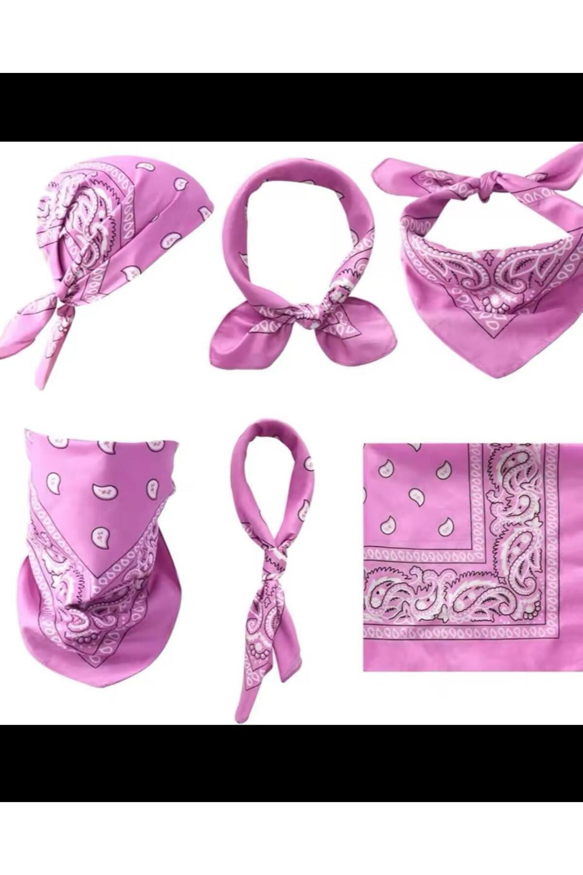 %100 pamuklu yumuşak etnik desenli unısex bandana