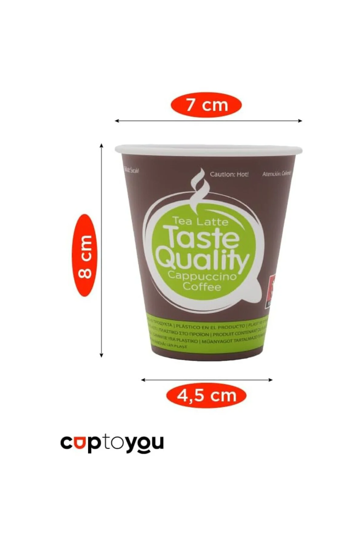 100 parça tek kullanımlık karton bardak 6 oz, otomat bardakları 150 ml, Taste Quality küçük 100 parça tek kullanımlık karton bardak 6 oz, otomat bardakları 150 ml, Taste Quality küçük