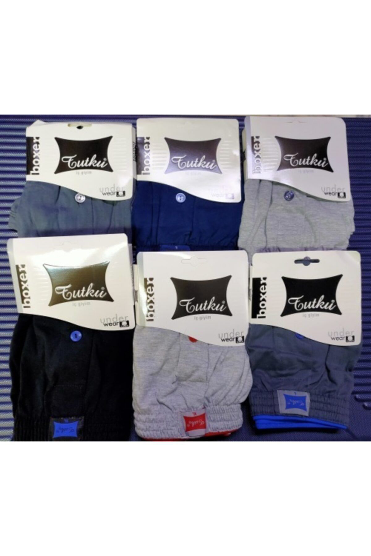 % 100 Penye 6 Adet Dügmeli Boxer
