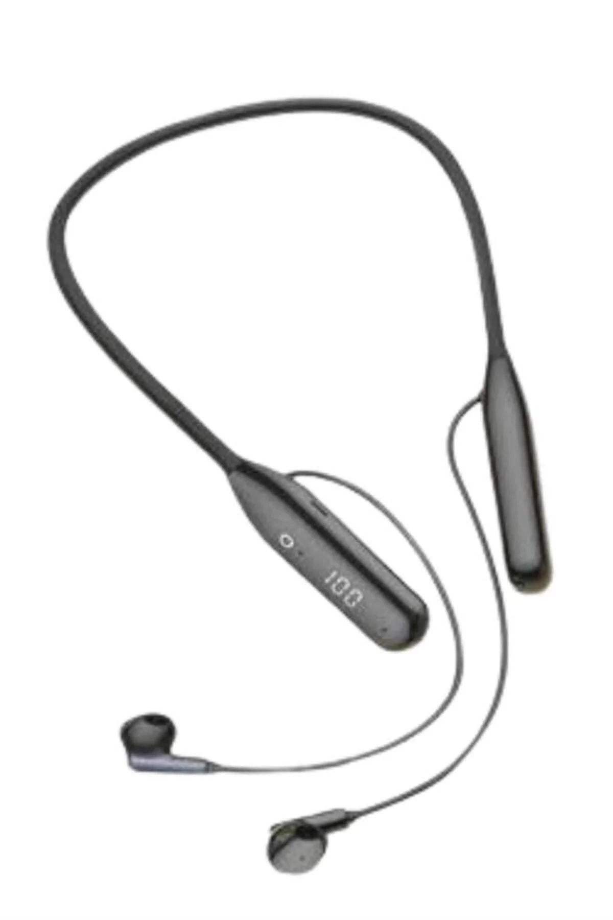 100 Saat Kablolu Boyun Askılı Dijital Göstergeli Bluetooth Kulakl
