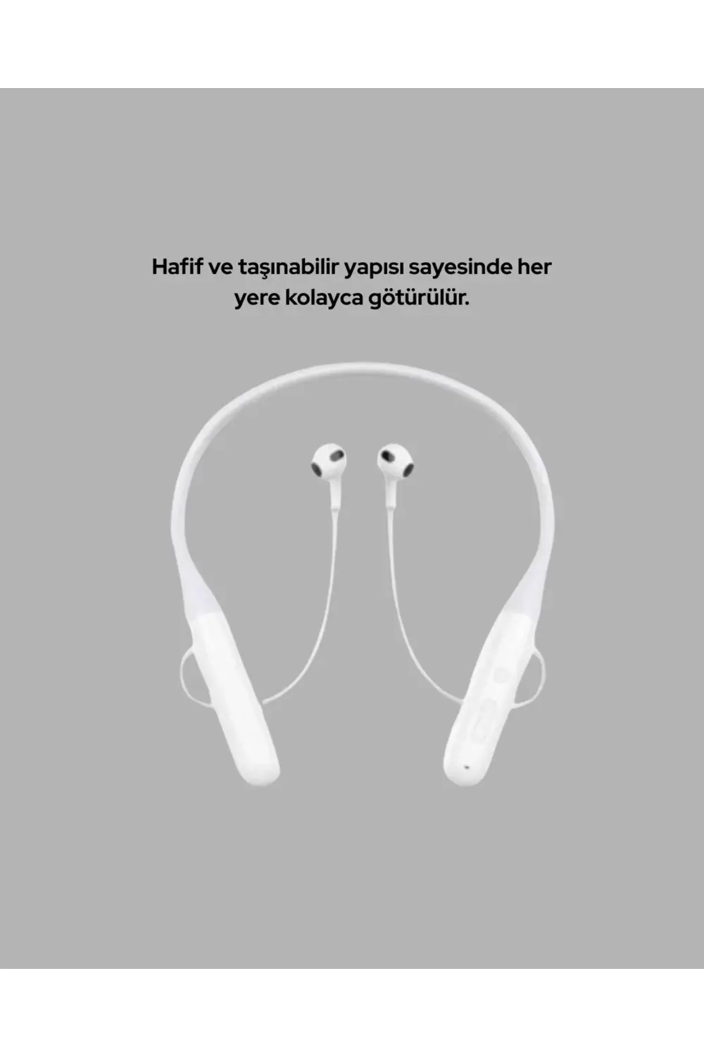 100 Saat Pil Ömrü Boyun Askılı Bluetooth Kablosuz Kulaklık