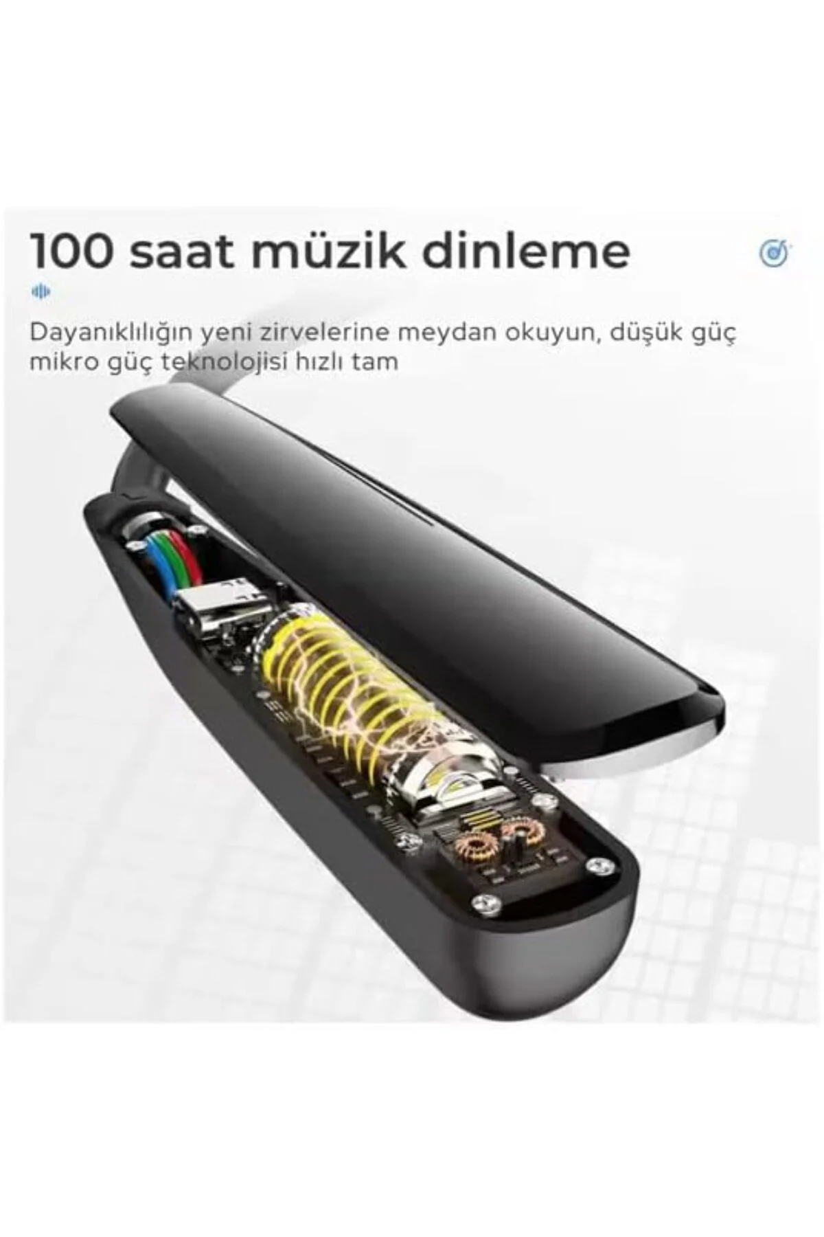 100 Saat Şarjlı Boyuna Takılan Kablosuz Bluetooth Sporcu Kulaklık