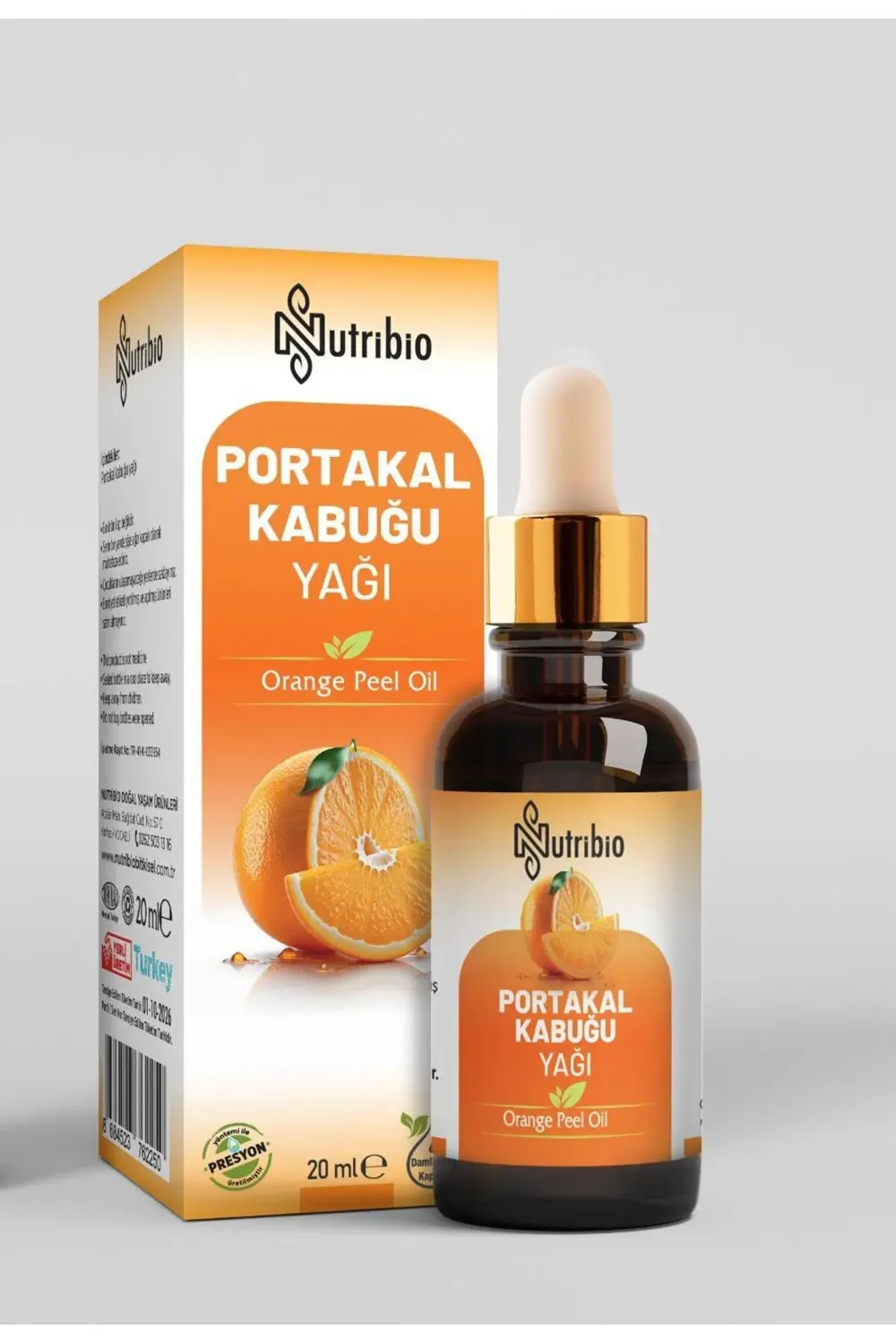 %100 Saf Analizli Portakal Kabuğu Yağı 20 ML Orange Peel Oil