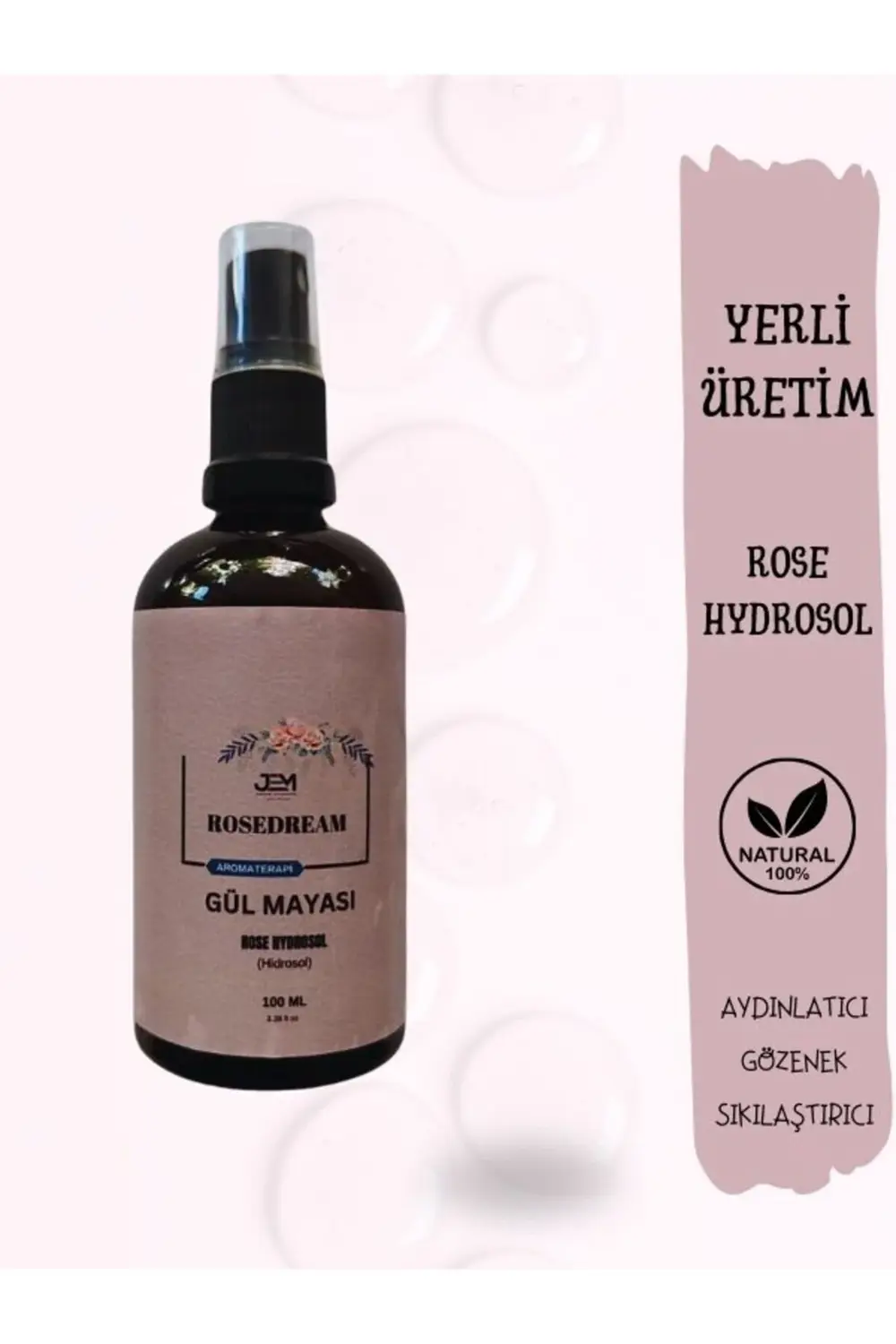 %100 Saf Gül Mayası 100 ml Eşsiz Rosa Damascena Güllerden