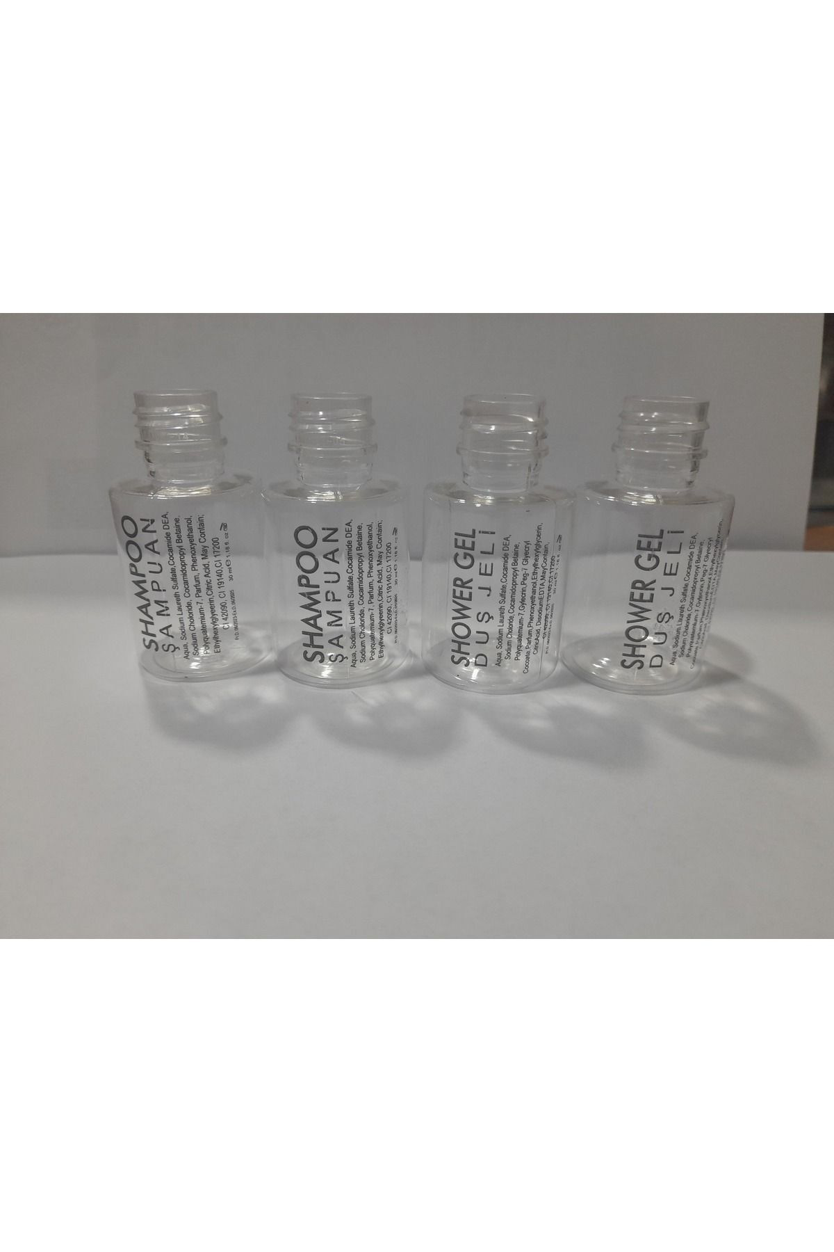 Kayapet 100 Tane Mini Şampuan 100 Adet Duş Jeli Boş Ambalaj Şişesi . 30 M