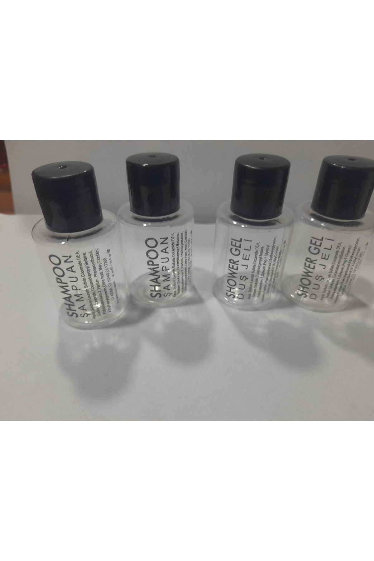 Kayapet 100 Tane Mini Şampuan 100 Adet Duş Jeli Boş Ambalaj Şişesi . 30 M