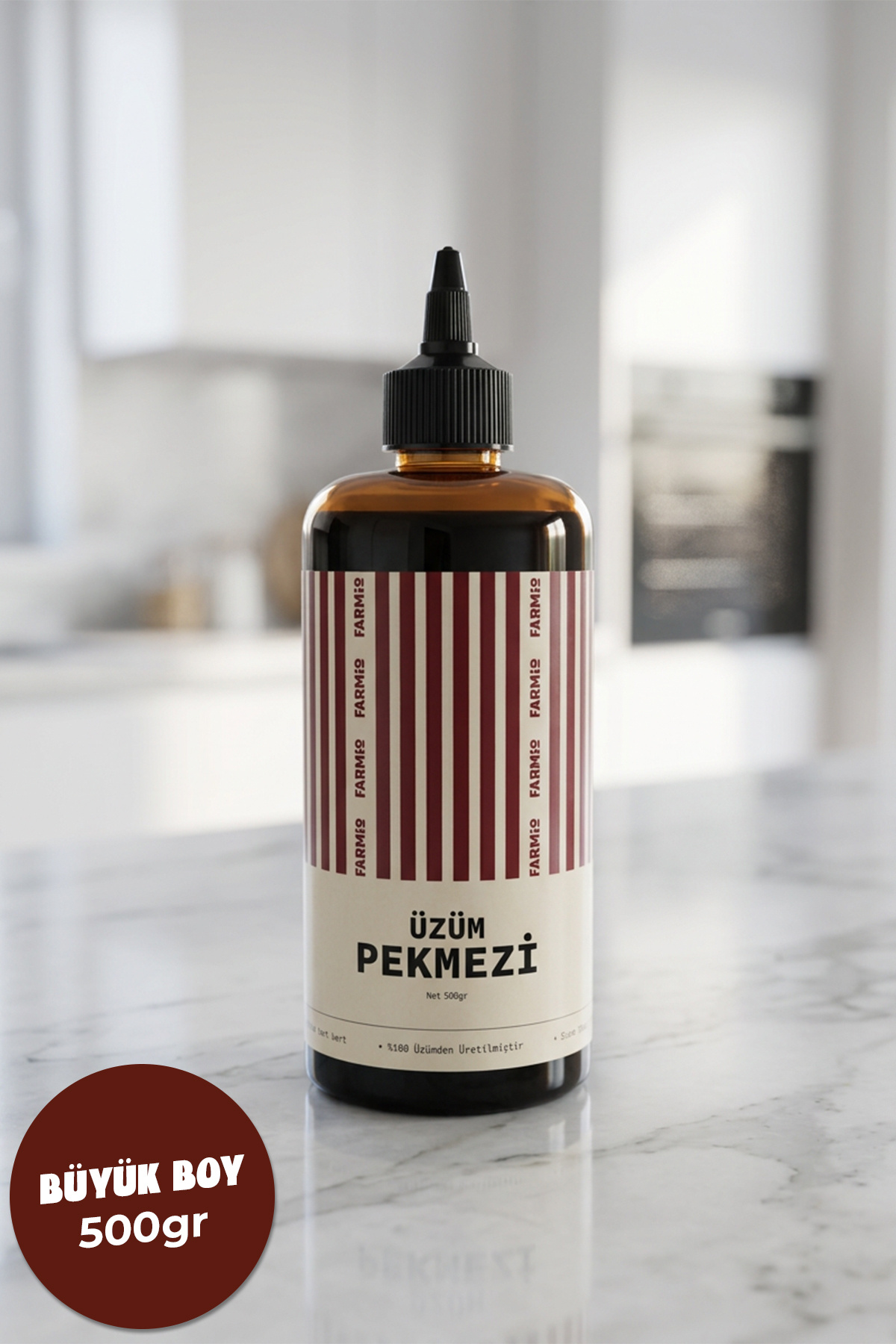 %100 Üzüm Pekmezi 500gr – Doğal ve Katkısız – Aç/Kapa Sıkma Şişe